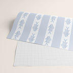 Coastal Fish Stripes Nostalgic Pattern in Light Blue and White Wrapping Paper Gallery Image 2