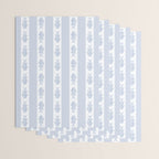 Coastal Fish Stripes Nostalgic Pattern in Light Blue and White Wrapping Paper Gallery Image 3