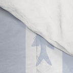 Coastal Fish Stripes Nostalgic Pattern in Light Blue and White Comforter Gallery Image 4