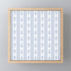 Coastal Fish Stripes Nostalgic Pattern in Light Blue and White Mini Art Print Gallery Image 1