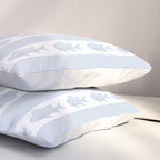 Coastal Fish Stripes Nostalgic Pattern in Light Blue and White Pillow Sham Gallery Image 3