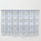 Coastal Fish Stripes Nostalgic Pattern in Light Blue and White Wall Hanging Gallery Image 1