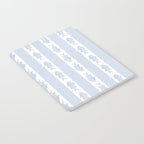 Coastal Fish Stripes Nostalgic Pattern in Light Blue and White Notebook Gallery Image 2