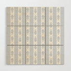 Coastal Fish Stripes Nostalgic Pattern in Light Blue and White Wood Wall Art Gallery Image 1