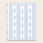 Coastal Fish Stripes Nostalgic Pattern in Light Blue and White Notebook Gallery Image 4