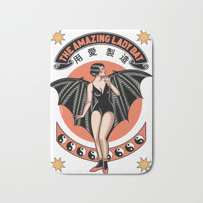 The Amazing Lady Bat Bath Mat Gallery Image 1