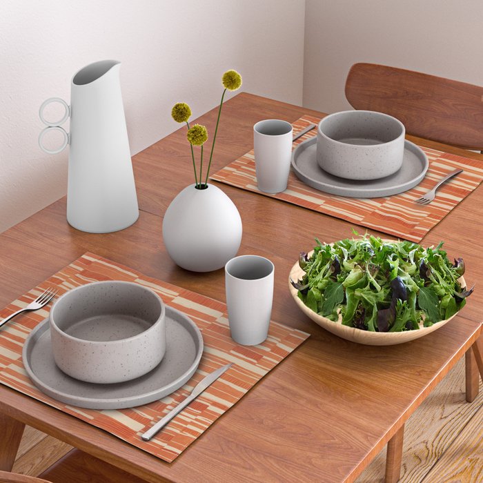 Scratchy Blocks - Tangerine Placemat Gallery Image 2