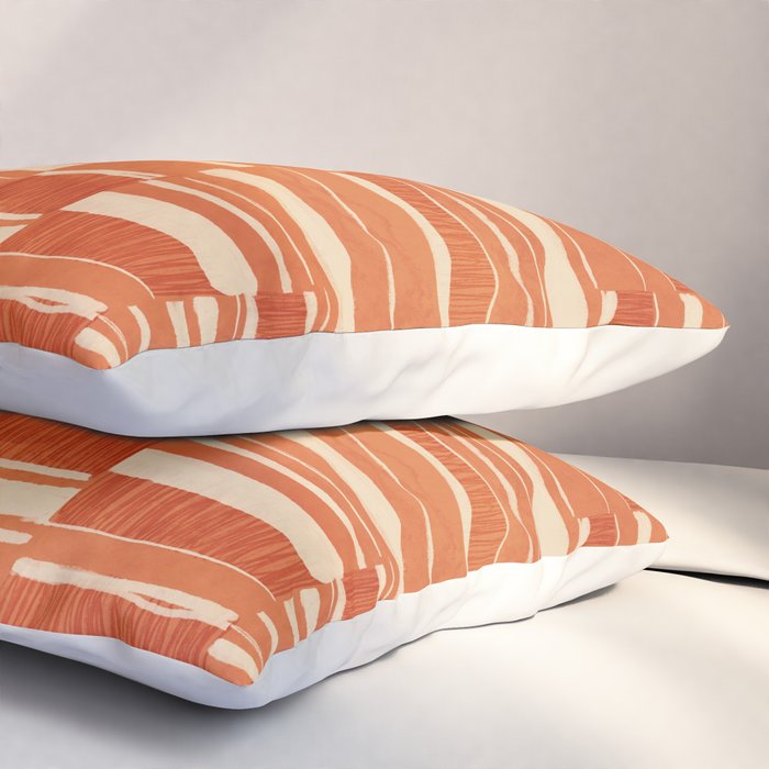 Scratchy Blocks - Tangerine Pillow Sham Gallery Image 3