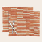 Scratchy Blocks - Tangerine Placemat Gallery Image 1