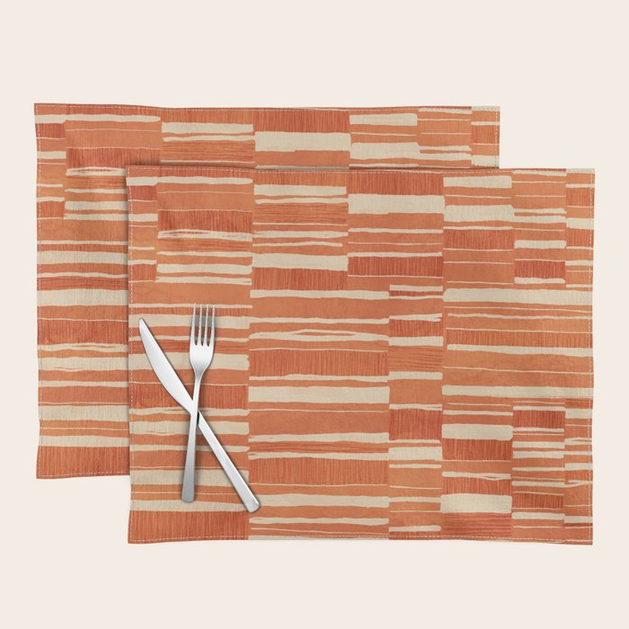 Scratchy Blocks - Tangerine Placemat Gallery Image 1