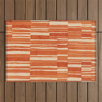 Scratchy Blocks - Tangerine Outdoor Rug Gallery Image 1