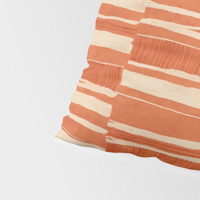Scratchy Blocks - Tangerine Pillow Sham Gallery Image 4