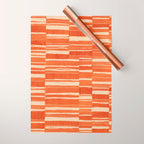 Scratchy Blocks - Tangerine Wrapping Paper Gallery Image 1