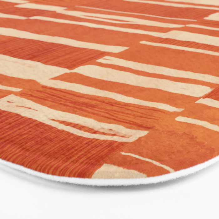 Scratchy Blocks - Tangerine Bath Mat Gallery Image 3
