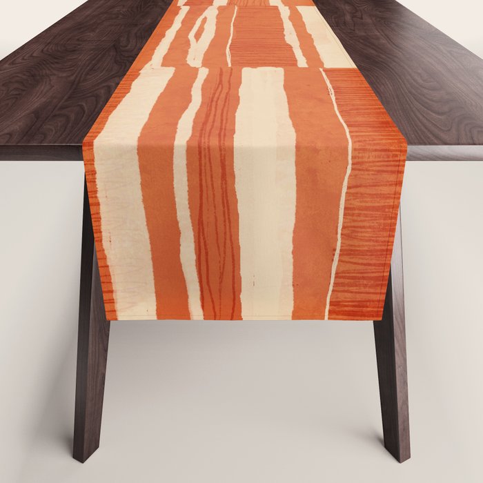 Scratchy Blocks - Tangerine Table Runner Gallery Image 1