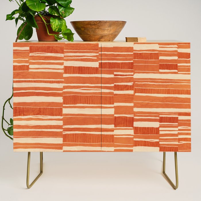 Scratchy Blocks - Tangerine Credenza Gallery Image 1
