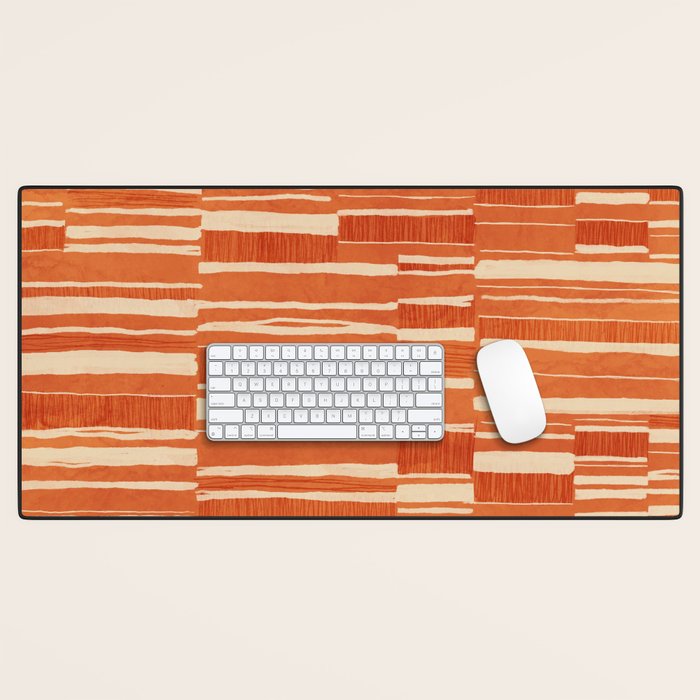 Scratchy Blocks - Tangerine Desk Mat Gallery Image 1