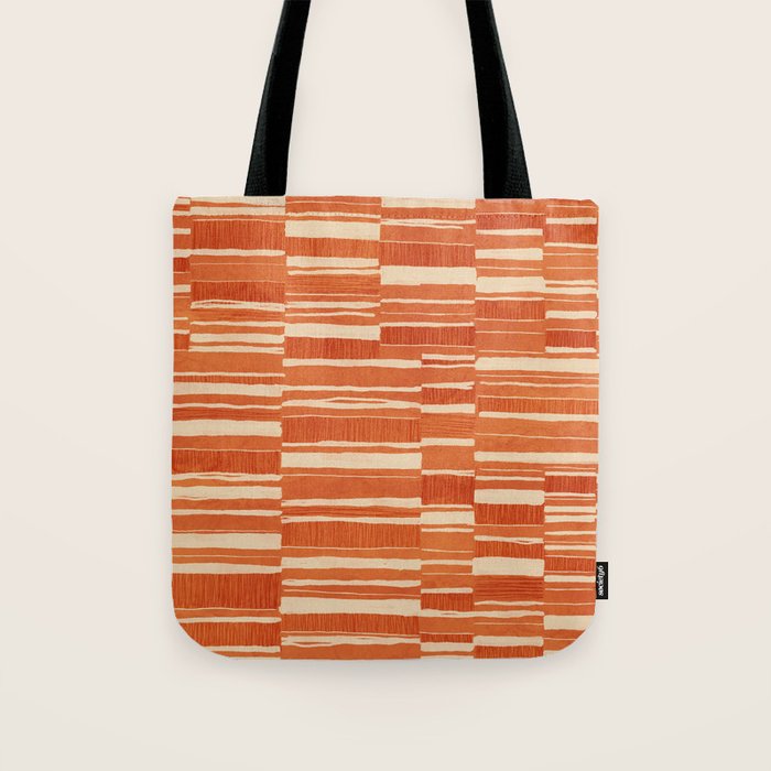 Scratchy Blocks - Tangerine Tote Bag Gallery Image 1