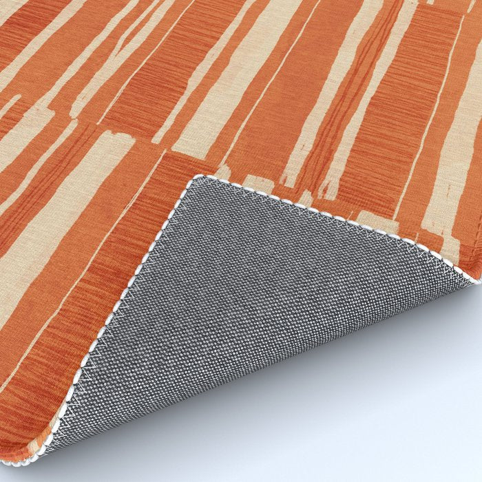 Scratchy Blocks - Tangerine Rug Gallery Image 4