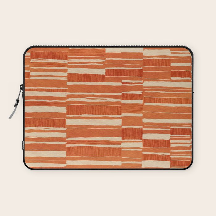 Scratchy Blocks - Tangerine Laptop Sleeve Gallery Image 1