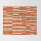 Scratchy Blocks - Tangerine Throw Blanket Gallery Image 2
