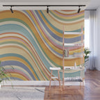 Wavy Stripes VI - Vintage Pastel Wall Mural Gallery Image 1