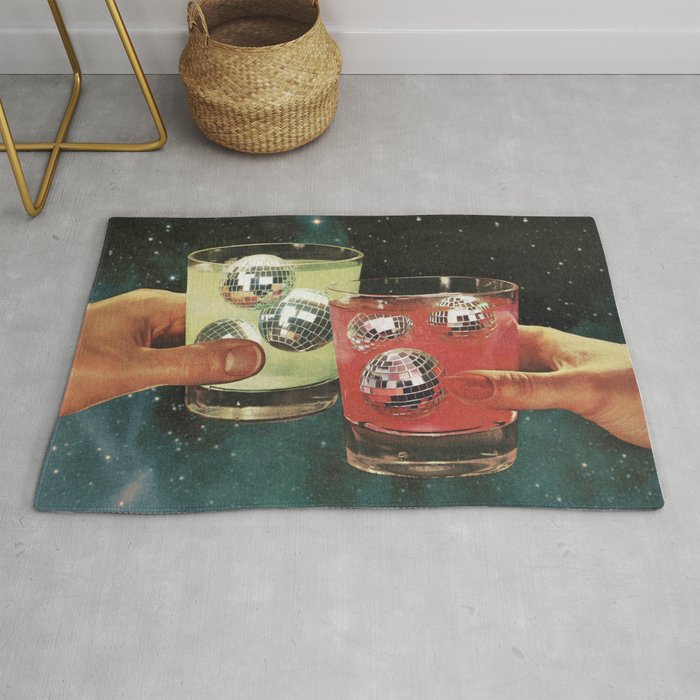 Cosmic Cheers - Disco Ball Margarita Rug Gallery Image 1