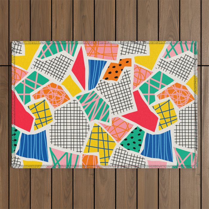 Color Patchwork: Bauhaus Edition Outdoor Rug Gallery Image 1