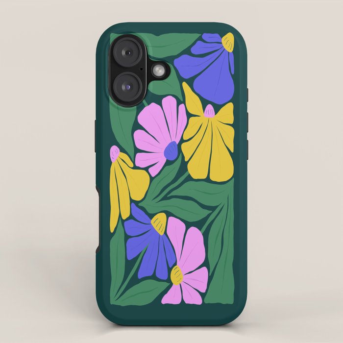 Midnight Summer: Matisse Foliage | Flower Market 001 iPhone Case Gallery Image 1
