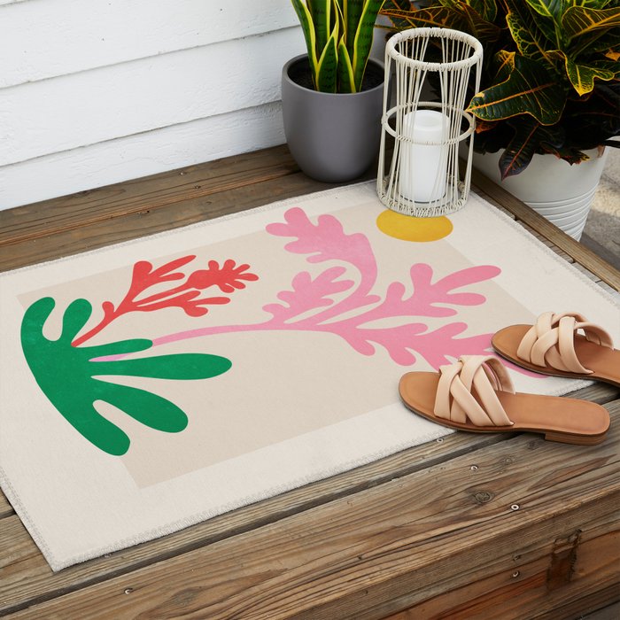 Abstract Garden: Matisse Paper Cutouts IV Outdoor Rug Gallery Image 2