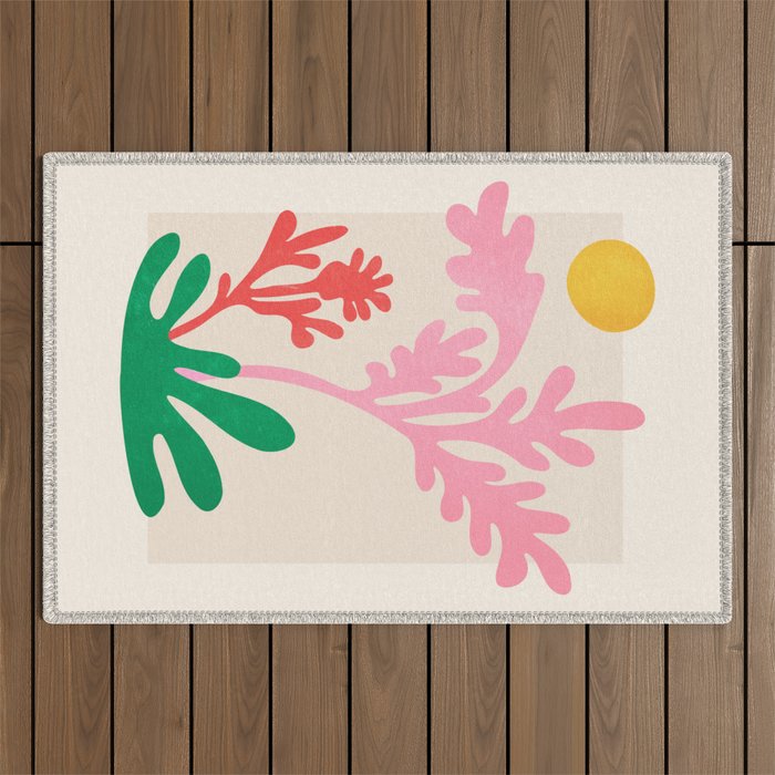 Abstract Garden: Matisse Paper Cutouts IV Outdoor Rug Gallery Image 1