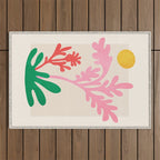 Abstract Garden: Matisse Paper Cutouts IV Outdoor Rug Gallery Image 1