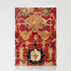 Indo Esfahan Central Persian Rug Fragment Print Stationery Card Gallery Image 2