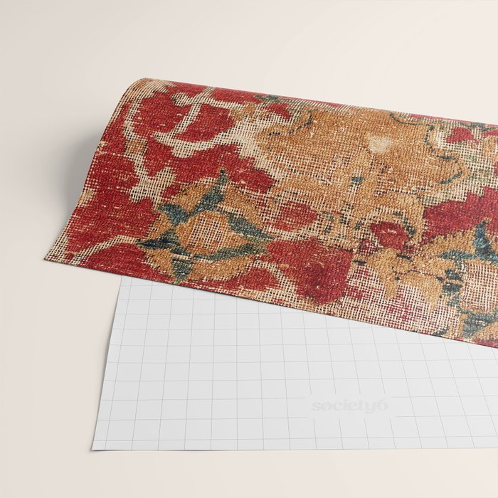 Indo Esfahan Central Persian Rug Fragment Print Wrapping Paper Gallery Image 2