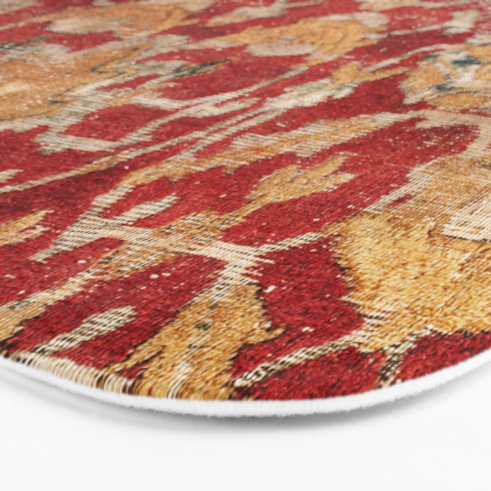 Indo Esfahan Central Persian Rug Fragment Print Bath Mat Gallery Image 3