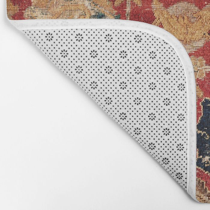 Indo Esfahan Central Persian Rug Fragment Print Bath Mat Gallery Image 2
