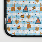 Time for Oktoberfest Traditional dirndl dresses and leather pants. Laptop Sleeve Gallery Image 3
