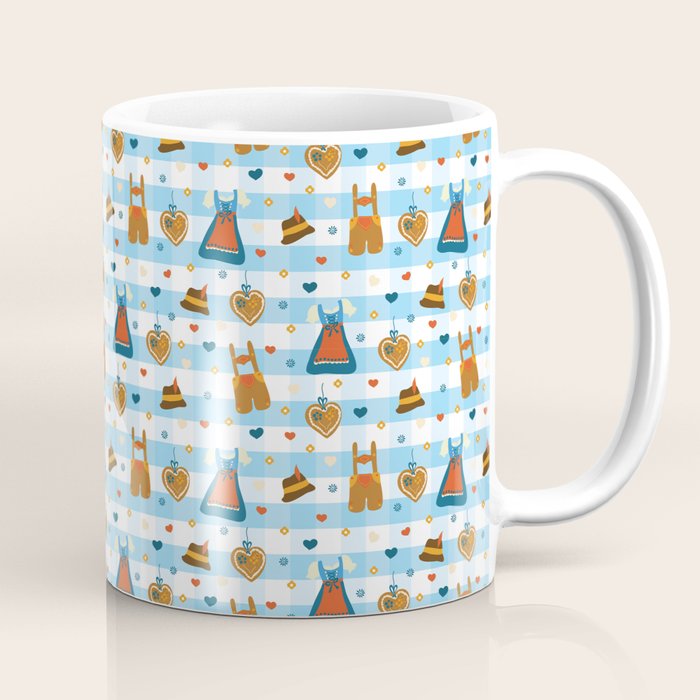 Time for Oktoberfest Traditional dirndl dresses and leather pants. Coffee Mug Gallery Image 1
