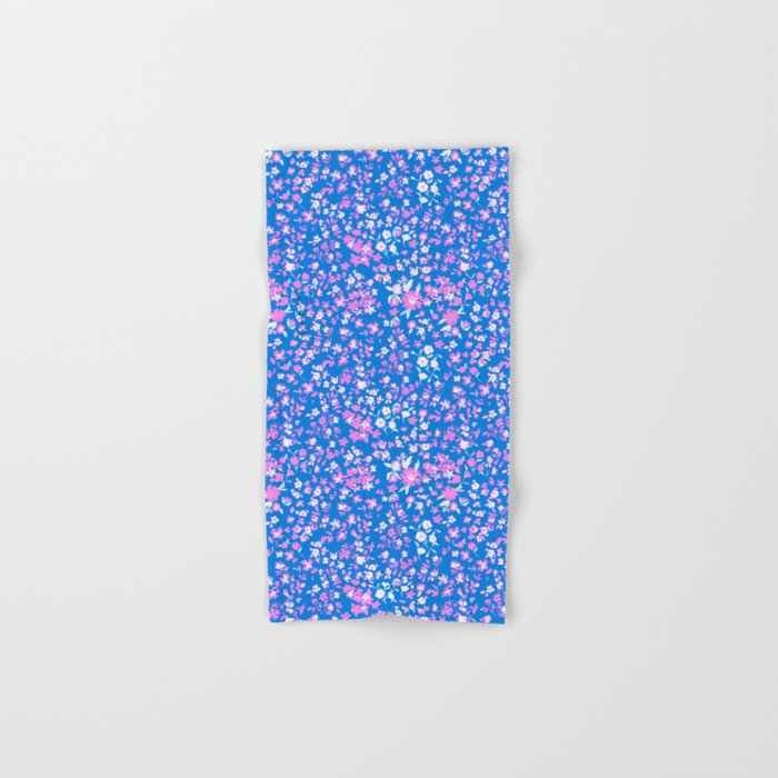 Pink and blue pop art ditsy Bath Towel Gallery Image 1