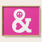 Peace and Love (pink edition) Serving Tray Gallery Image 1