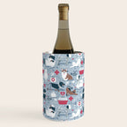 Veterinary medicine, happy and healthy friends // pastel blue background Wine Chiller Gallery Image 1