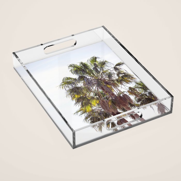Malibu Palms x California Palm Trees Photography Acrylic Tray Gallery Image 1