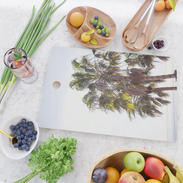 Malibu Palms x California Palm Trees Photography Cutting Board Gallery Image 2