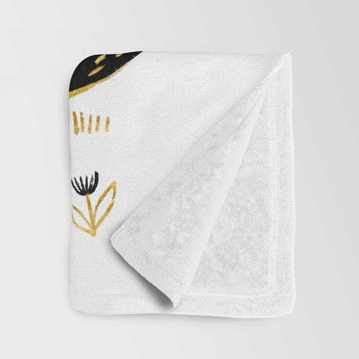 Gold & Black Panther Throw Blanket Gallery Image 3