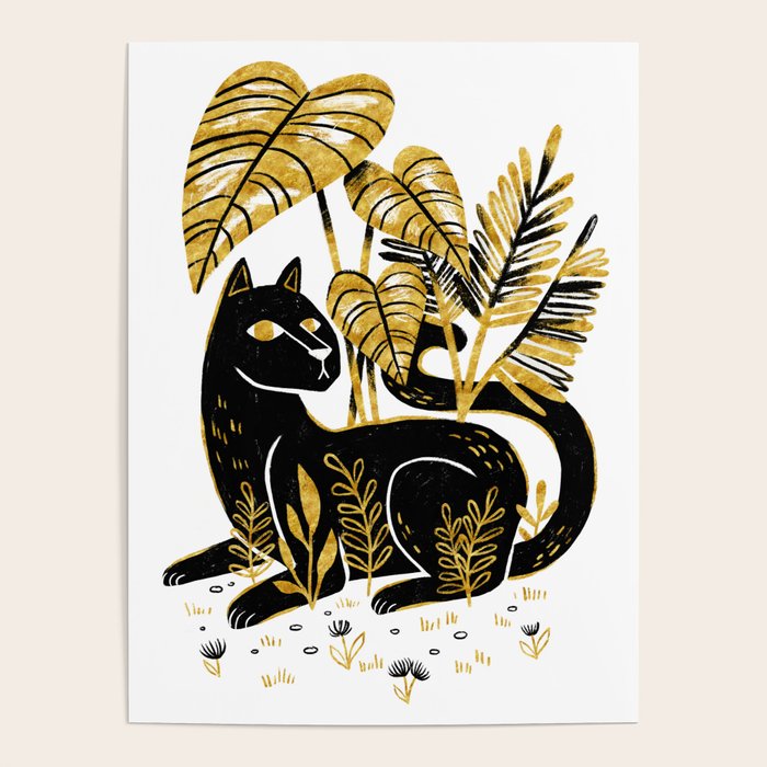 Gold & Black Panther Poster Gallery Image 4