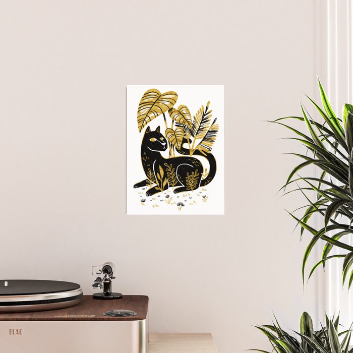 Gold & Black Panther Poster Gallery Image 2