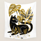 Gold & Black Panther Wall Tapestry Gallery Image 4