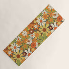 70's Retro Flowers Print Yoga Mat Gallery Image 1