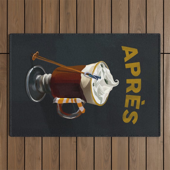 Apres Ski Hot Chocolate Cocktail Outdoor Rug Gallery Image 1