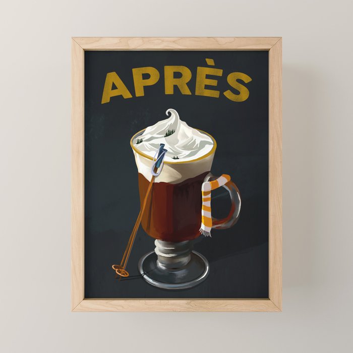 Apres Ski Hot Chocolate Cocktail Mini Art Print Gallery Image 1